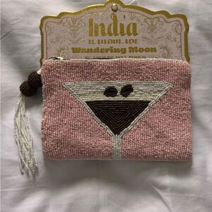 NWT Viral Beaded Espresso Martini Bag Wallet Coin Purse